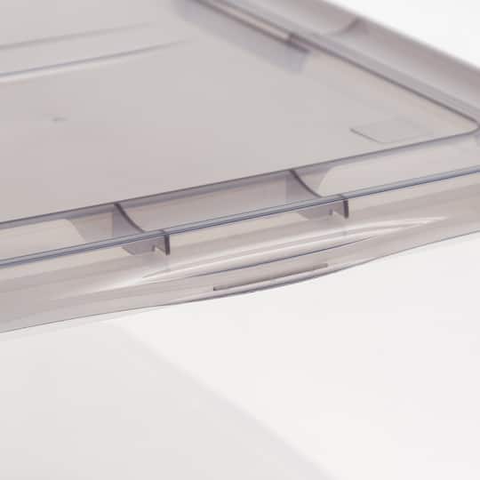 IRIS® 58qt. Clear Snap Top Storage Box with Gray Lid
